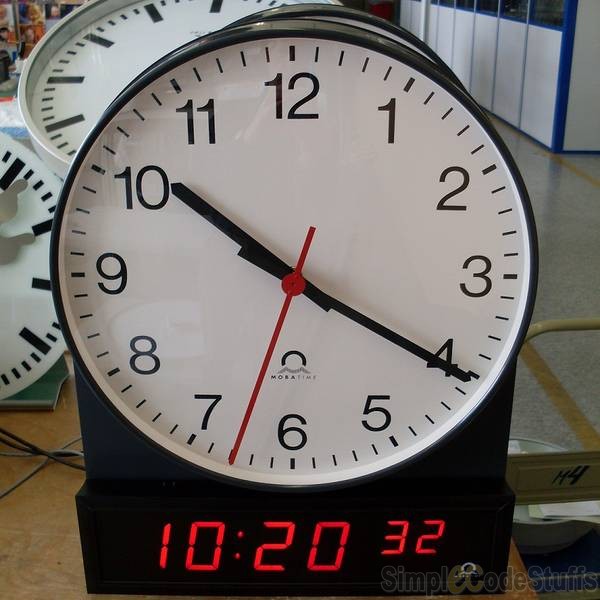 analog and digital clock