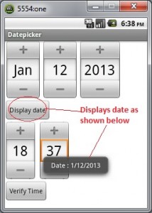 date picker_display