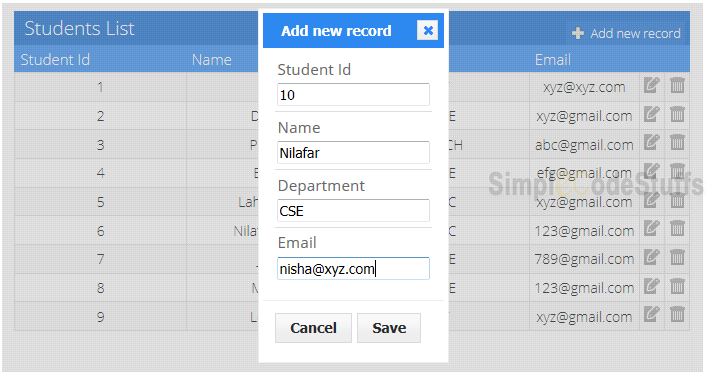 Struts-2-using-jTable-jQuery-plug-in-Create-record