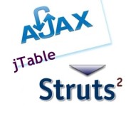 Setting up jQuery jTable plugin in Struts 2 framework