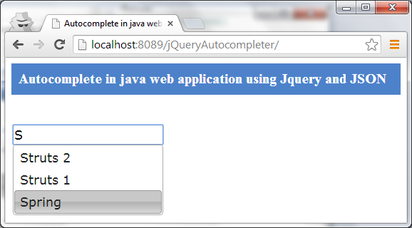 Autocompleter in java