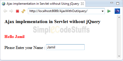 Ajax WithOut Jquery Demo